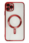 Mey İthalat®  iPhone 11 Pro Max Kılıf Kross Magneticsafe Kapak - Kırmızı