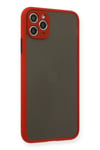 Mey İthalat®  iPhone 11 Pro Max Kılıf Montreal Silikon Kapak - Kırmızı
