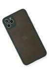 Mey İthalat®  iPhone 11 Pro Max Kılıf Montreal Silikon Kapak - Yeşil