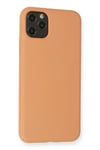 Mey İthalat®  iPhone 11 Pro Max Kılıf Nano içi Kadife Silikon - Mat Turuncu