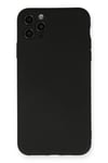 Mey İthalat®  iPhone 11 Pro Max Kılıf Nano içi Kadife Silikon - Siyah