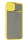 Mey İthalat®  iPhone 11 Pro Max Kılıf Palm Buzlu Kamera Sürgülü Silikon - Sarı