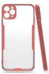 Mey İthalat®  iPhone 11 Pro Max Kılıf Platin Silikon - Pembe