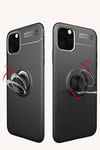 Mey İthalat®  iPhone 11 Pro Max Kılıf Range Yüzüklü Silikon - Kırmızı