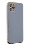 Mey İthalat®  iPhone 11 Pro Max Kılıf Volet Silikon - Mavi
