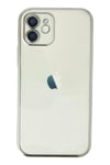Mey İthalat®  iPhone 12 Kılıf  Lensli Silikon - Gümüş