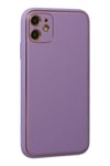 Mey İthalat®  iPhone 12 Kılıf Coco Deri Silikon Kapak - Lila