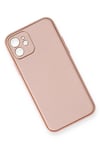 Mey İthalat®  iPhone 12 Kılıf Coco Deri Silikon Kapak - Pembe