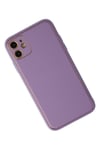 Mey İthalat®  iPhone 12 Kılıf Coco Deri Silikon Kapak - Lila