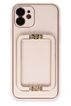 Mey İthalat®  iPhone 12 Kılıf Coco Elit Kapak - Pudra