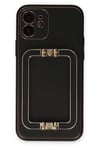 Mey İthalat®  iPhone 12 Kılıf Coco Elit Kapak - Siyah