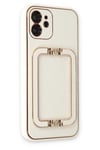 Mey İthalat®  iPhone 12 Kılıf Coco Elit Kapak - Beyaz