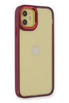 Mey İthalat®  iPhone 12 Kılıf Dora Kapak - Kırmızı