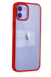 Mey İthalat®  iPhone 12 Kılıf Element Silikon - Kırmızı