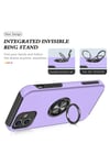 Mey İthalat®  iPhone 12 Kılıf Elit Yüzüklü Kapak - Mor