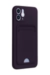 Mey İthalat®  iPhone 12 Kılıf Kelvin Kartvizitli Silikon - Derin Mor