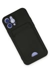 Mey İthalat®  iPhone 12 Kılıf Kelvin Kartvizitli Silikon - Siyah