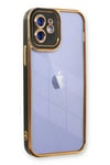 Mey İthalat®  iPhone 12 Kılıf Liva Lens Silikon - Siyah