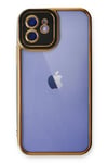 Mey İthalat®  iPhone 12 Kılıf Liva Lens Silikon - Siyah