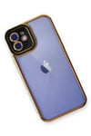 Mey İthalat®  iPhone 12 Kılıf Liva Lens Silikon - Siyah