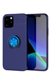 Mey İthalat®  iPhone 12 Kılıf Range Yüzüklü Silikon - Mavi