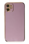Mey İthalat®  iPhone 12 Kılıf Volet Silikon - Mor