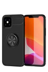 Mey İthalat®  iPhone 12 Mini Kılıf Range Yüzüklü Silikon - Siyah