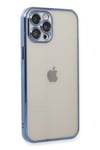 Mey İthalat®  iPhone 12 Pro Kılıf  Lensli Silikon - Açık Mavi