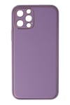 Mey İthalat®  iPhone 12 Pro Kılıf Coco Deri Silikon Kapak - Lila