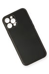 Mey İthalat®  iPhone 12 Pro Kılıf Coco Deri Silikon Kapak - Siyah