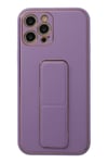 Mey İthalat®  iPhone 12 Pro Kılıf Coco Deri Standlı Kapak - Lila