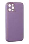 Mey İthalat®  iPhone 12 Pro Kılıf Coco Deri Silikon Kapak - Lila