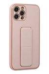 Mey İthalat®  iPhone 12 Pro Kılıf Coco Deri Standlı Kapak - Pembe