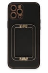 Mey İthalat®  iPhone 12 Pro Kılıf Coco Elit Kapak - Siyah