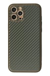 Mey İthalat®  iPhone 12 Pro Kılıf Coco Karbon Silikon - Füme