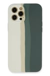 Mey İthalat®  iPhone 12 Pro Kılıf Ebruli Lansman Silikon - Beyaz-Gri