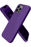 Mey İthalat®  iPhone 12 Pro Kılıf First Silikon - Mürdüm