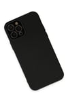 Mey İthalat®  iPhone 12 Pro Kılıf Lansman Glass Kapak - Siyah