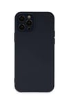 Mey İthalat®  iPhone 12 Pro Kılıf Lansman Glass Kapak - Lacivert