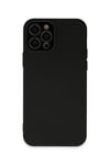 Mey İthalat®  iPhone 12 Pro Kılıf Lansman Glass Kapak - Siyah