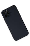 Mey İthalat®  iPhone 12 Pro Kılıf Lansman Glass Kapak - Lacivert