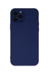 Mey İthalat®  iPhone 12 Pro Kılıf Lansman Glass Kapak - Sky Blue