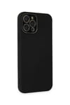 Mey İthalat®  iPhone 12 Pro Kılıf Lansman Glass Kapak - Siyah