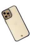 Mey İthalat®  iPhone 12 Pro Kılıf Liva Lens Silikon - Mavi
