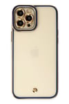 Mey İthalat®  iPhone 12 Pro Kılıf Liva Lens Silikon - Mavi