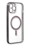 Mey İthalat®  iPhone 12 Pro Kılıf Magneticsafe Lazer Silikon - Siyah