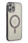 Mey İthalat®  iPhone 12 Pro Kılıf Magneticsafe Lazer Silikon - Siyah