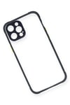 Mey İthalat®  iPhone 12 Pro Kılıf Miami Şeffaf Silikon - Lacivert