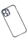 Mey İthalat®  iPhone 12 Pro Kılıf Miami Şeffaf Silikon - Gri