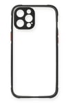 Mey İthalat®  iPhone 12 Pro Kılıf Miami Şeffaf Silikon - Siyah